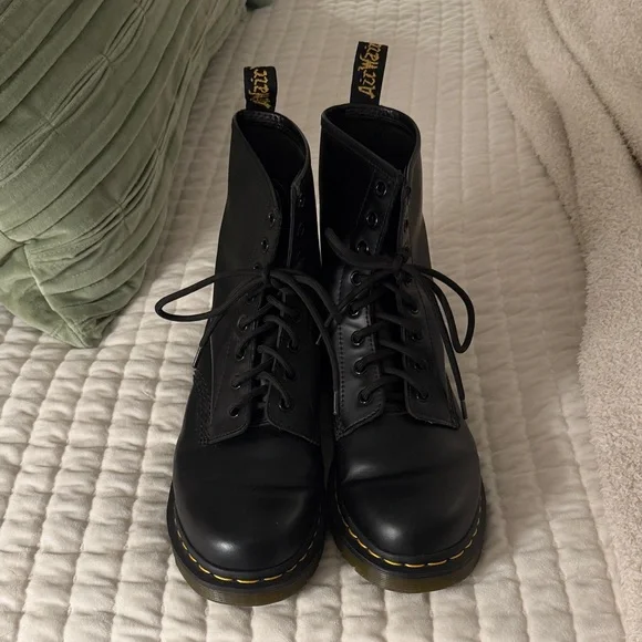 Dr. Martens 1460 Black Combat Boots - Picture 3 of 6